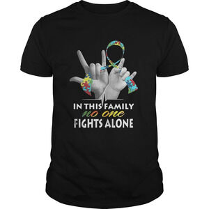 In This Family No One Fights Alone Autism Shirt